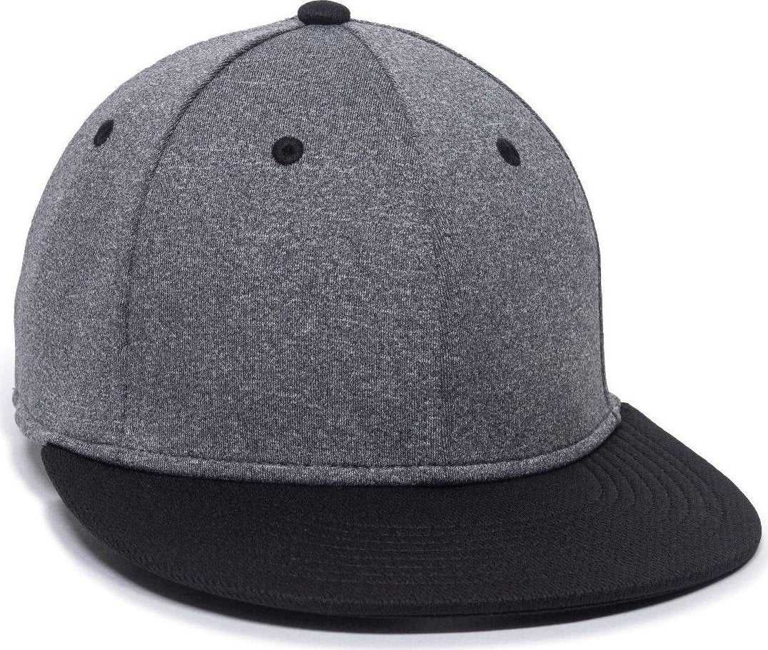 OC Sports HTH25 Flexible Fitting Cap - Heathered Gray Gray - HIT a Double - 1