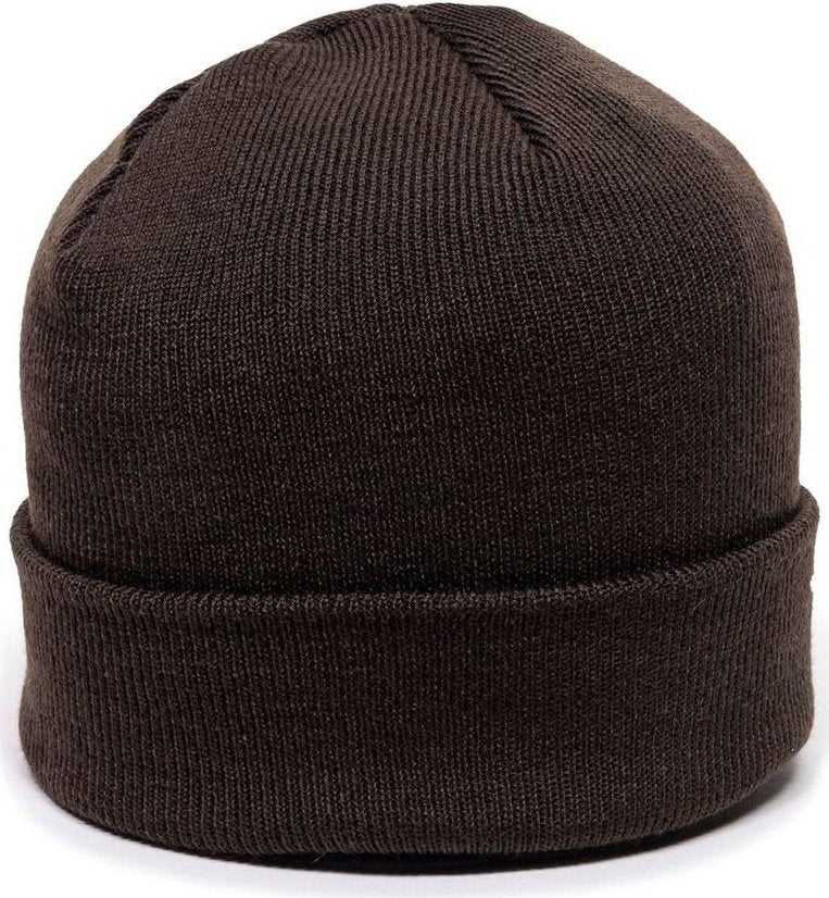 OC Sports KN-400 Superstretch Knit Watch Beanie with Cuff - Brown - HIT a Double - 1