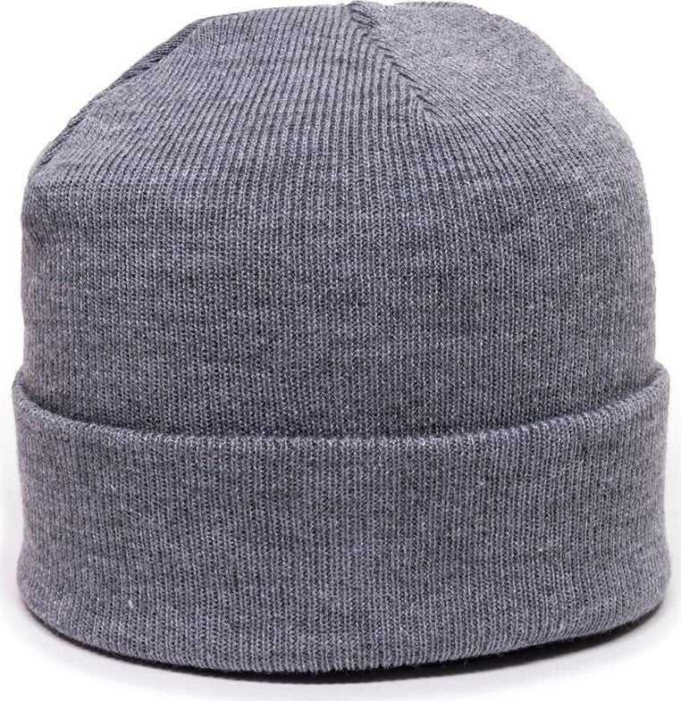 OC Sports KN-400 Superstretch Knit Watch Beanie with Cuff - Lt Gray - HIT a Double - 1