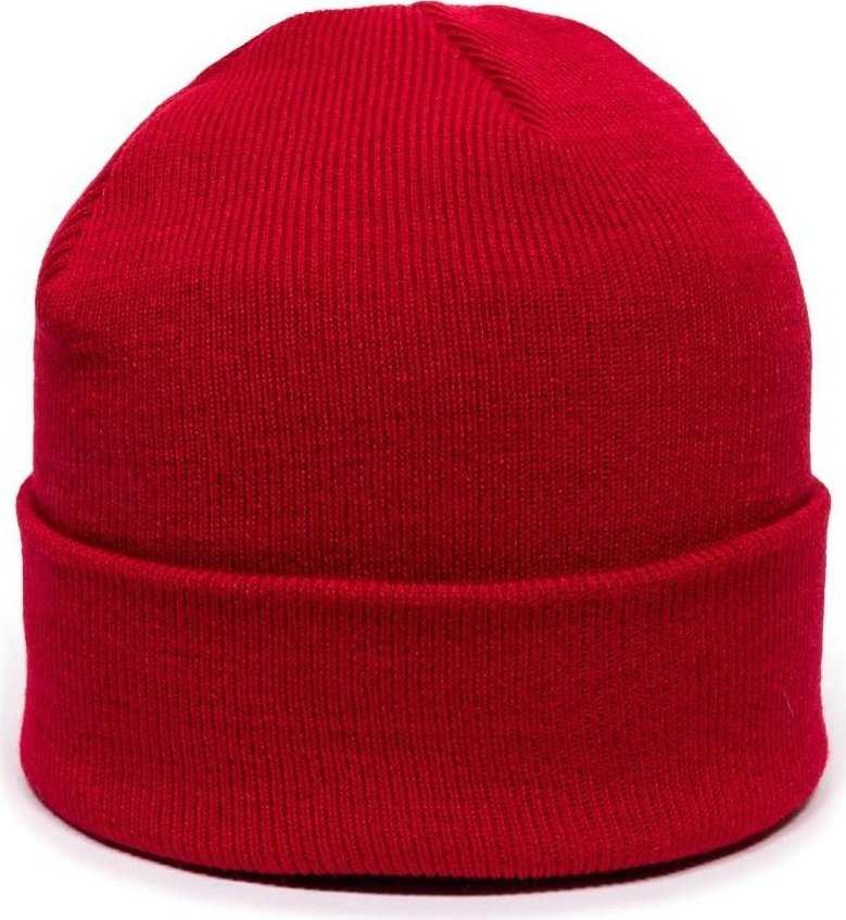 OC Sports KN-400 Superstretch Knit Watch Beanie with Cuff - Red - HIT a Double - 1