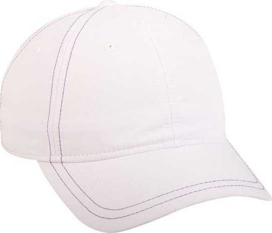 OC Sports LCS-550 Moisture Wicking Ladies Fit Cap - White Purple - HIT a Double - 1