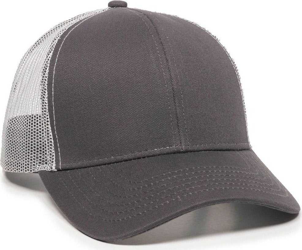 OC Sports MBW-600 Team Adjustable Mesh Back Ball Cap - Charcoal White - HIT a Double - 1