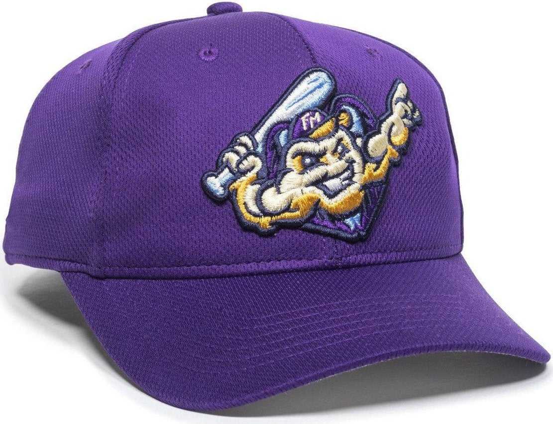 OC Sports MIN-350 MiLB Replica Polyester Baseball Cap - Fort Myers Mighty Mussels Purple 2FY - HIT a Double - 1