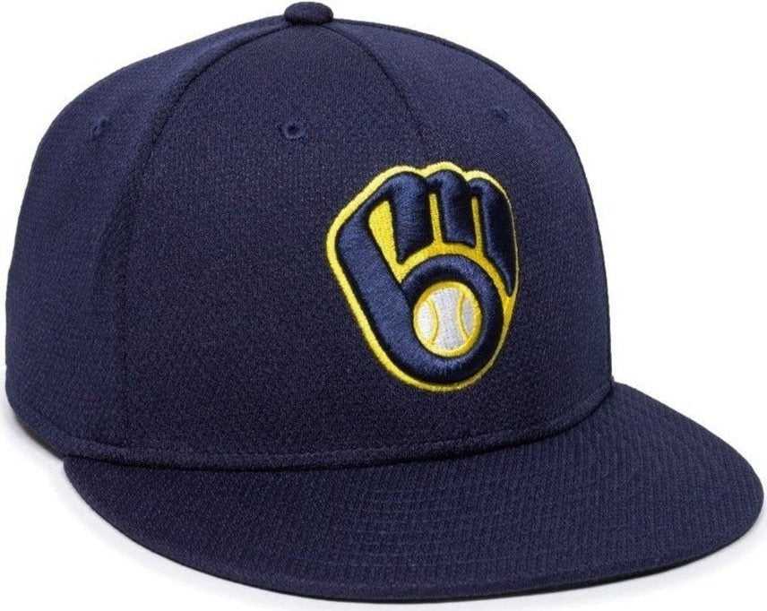 OC Sports MLB-400 MLB Mesh Baseball Cap - Milwaukee Brewers Home and Road - HIT a Double - 1