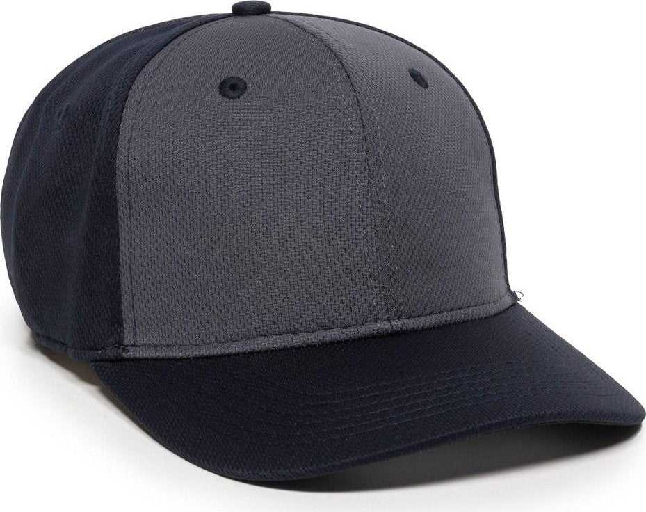 OC Sports MWS25 Flexible Fitting Cap - Graphite Navy Navy - HIT a Double - 1