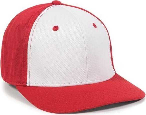 OC Sports MWS50 Adjustable Cap - White Red Red - HIT a Double - 1