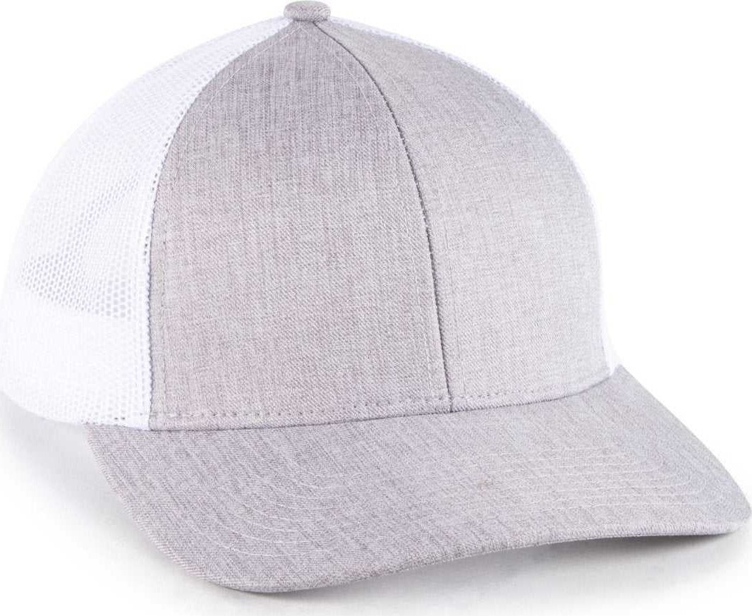 OC Sports OC770L Heathered Adjustable Mesh Back Cap - Heathered Fossil White - HIT a Double - 1