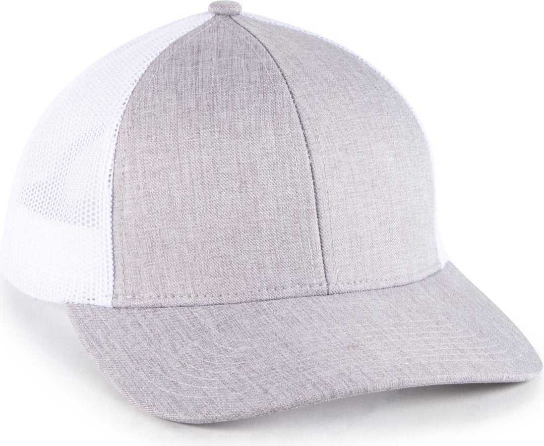 OC Sports OC770L Heathered Adjustable Mesh Back Cap - Heathered Fossil White - HIT a Double - 1