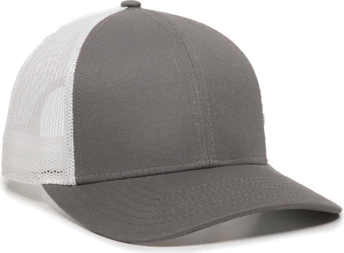 OC Sports OC770 Adjustable Mesh Back Cap with Sweatband - Charcoal White - HIT a Double - 1
