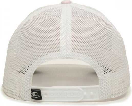 OC Sports OC770 Adjustable Mesh Back Cap with Sweatband - Pink White Heathered Gray - HIT a Double - 2