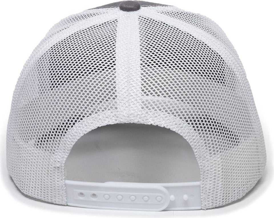 OC Sports OC771 Adjustable Mesh Back Cap - Charcoal White - HIT a Double - 2