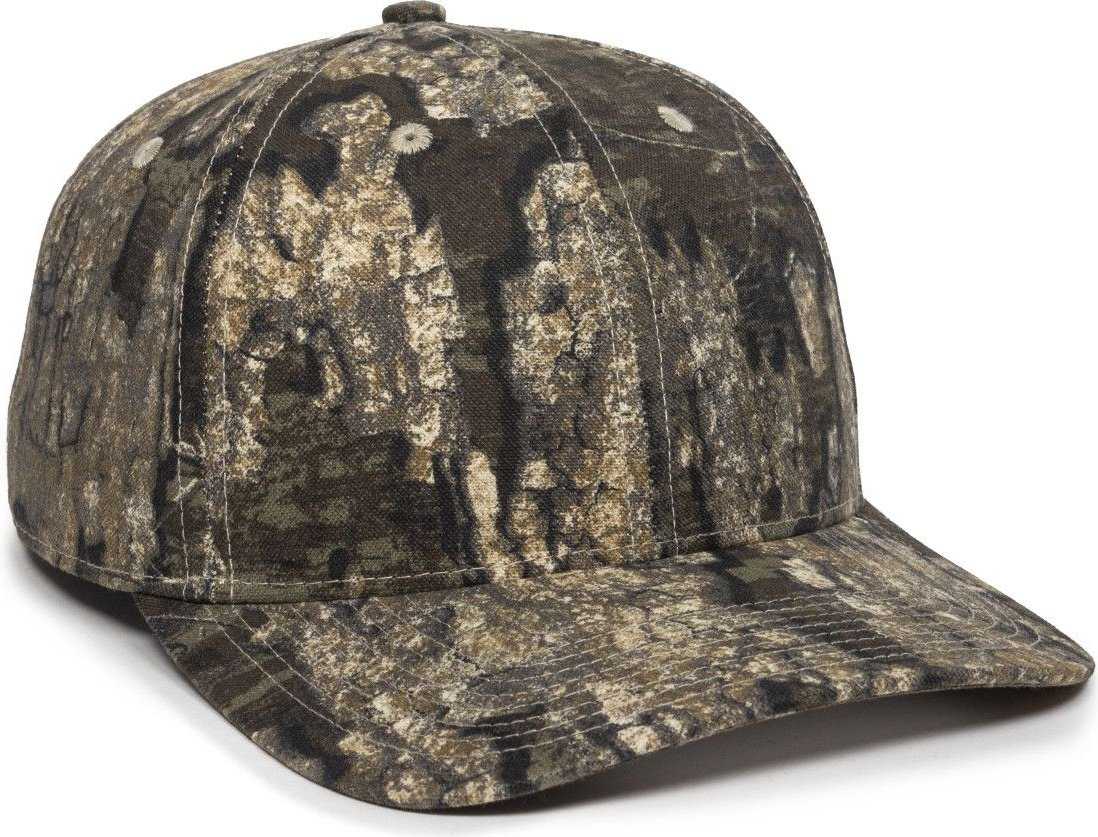 OC Sports OC871CAMO Premium Modern Solid Back Cap - Realtree Timber - HIT a Double - 1