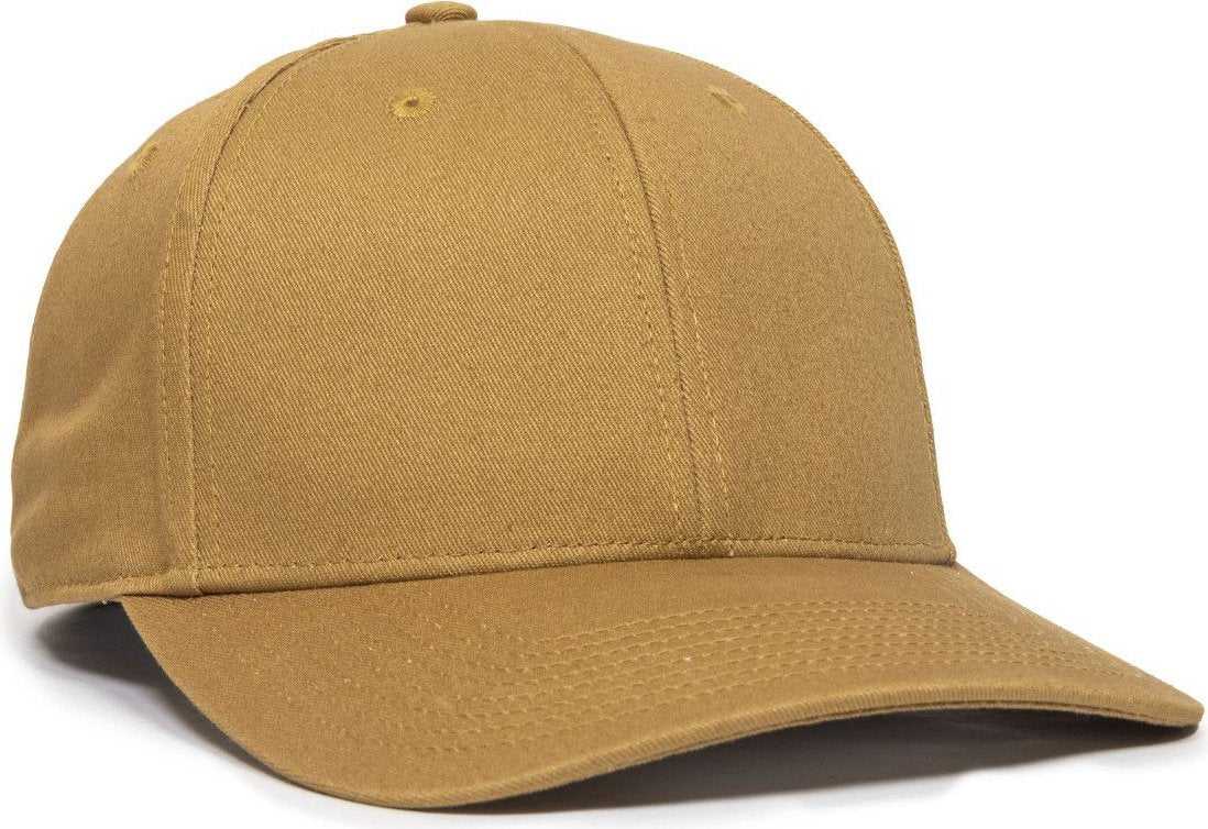 OC Sports OC871 Premium Modern Solid Back Cap - Old Gold - HIT a Double - 1