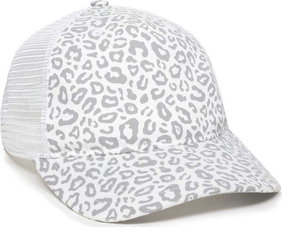 OC Sports OC901M Print Design Crown Cap - White White - HIT a Double - 1