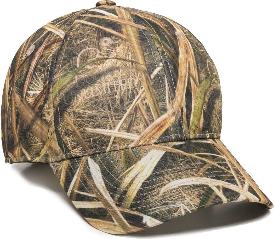 OC Sports PFC-100 Adjustable Cap - Mossy Oak Shadow Grass Blades Ducks Unlimited Edition - HIT a Double - 1