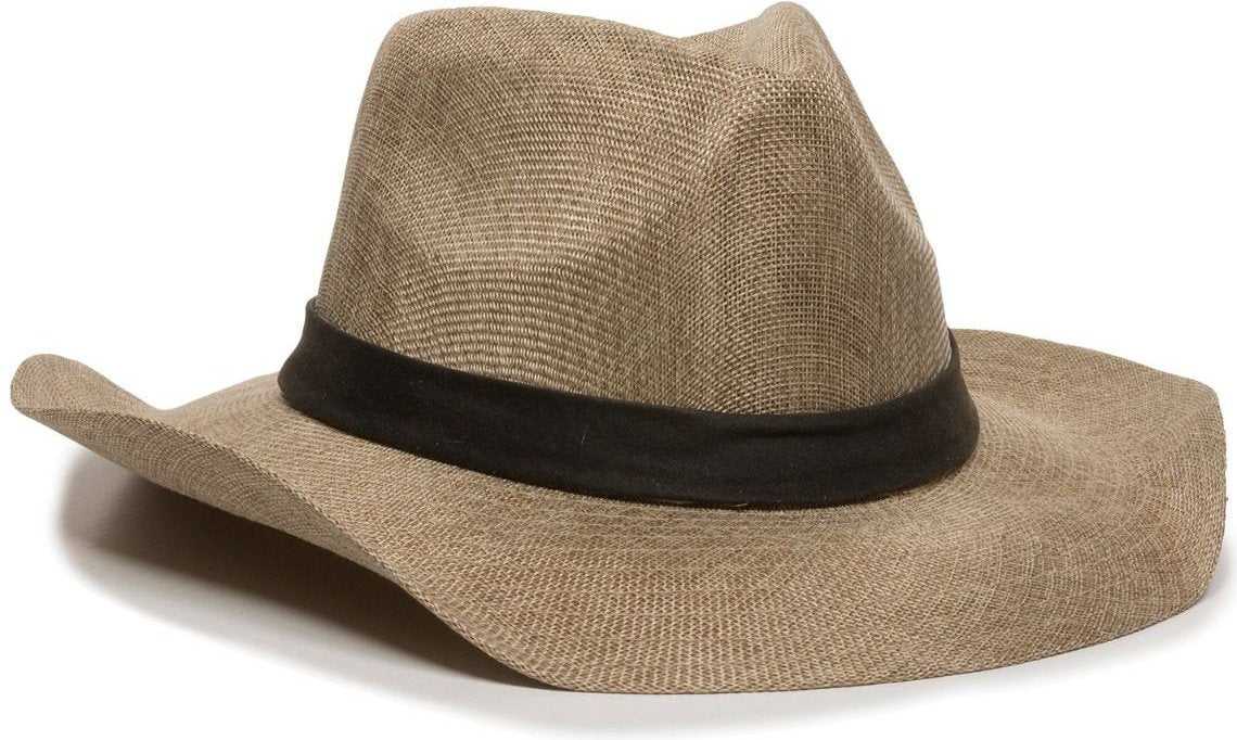 OC Sports PLS-103 Structured Cowboy Hat - Khaki Dark Brown - HIT a Double - 1