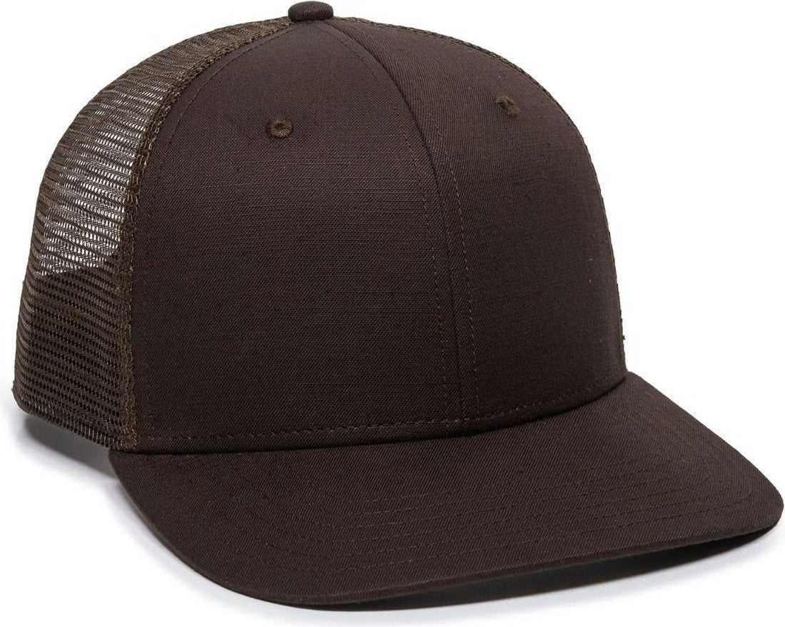 OC Sports REDLBL109 Soft Buttery Twill Cap - Brown - HIT a Double - 1