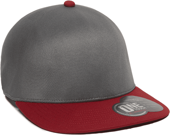 OC Sports REEVO Flexible Fitting Cap - Graphite Red - HIT a Double - 1