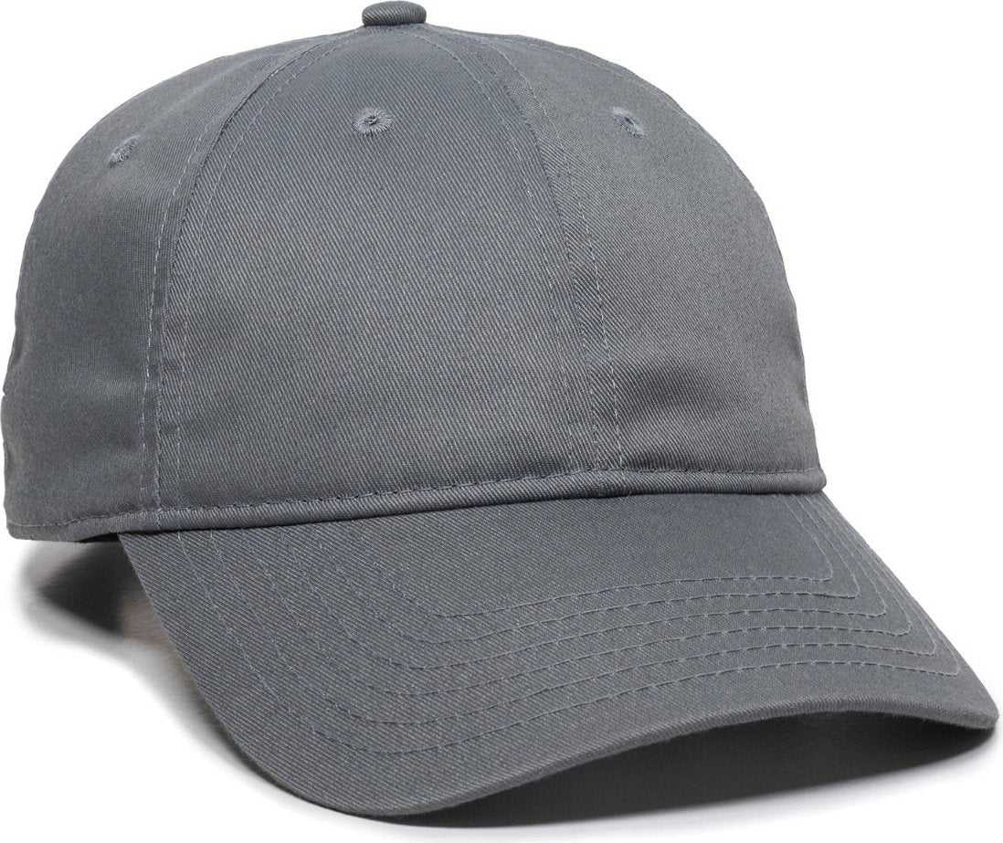 OC Sports RPET100 Certified Recycled PET Lightly Structured Cap - Charcoal - HIT a Double - 1