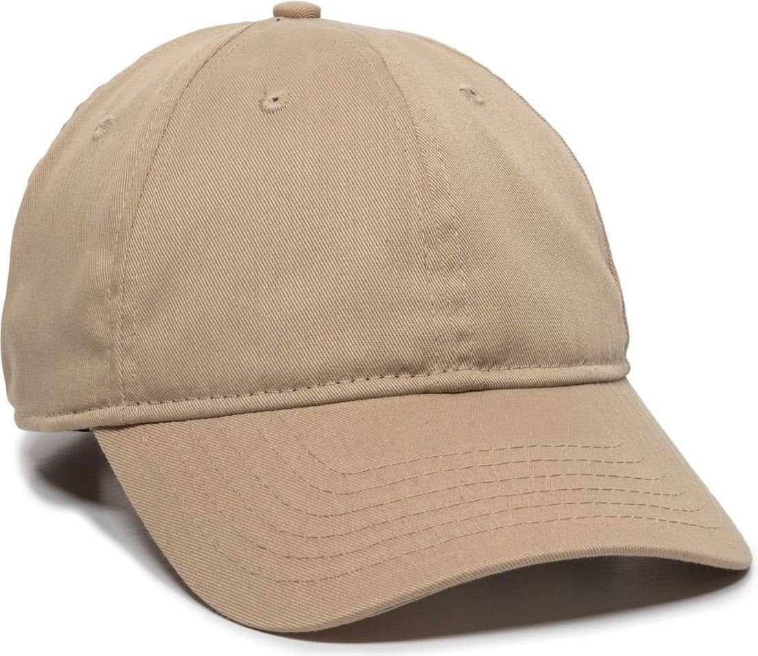 OC Sports RPET100 Certified Recycled PET Lightly Structured Cap - Khaki - HIT a Double - 1