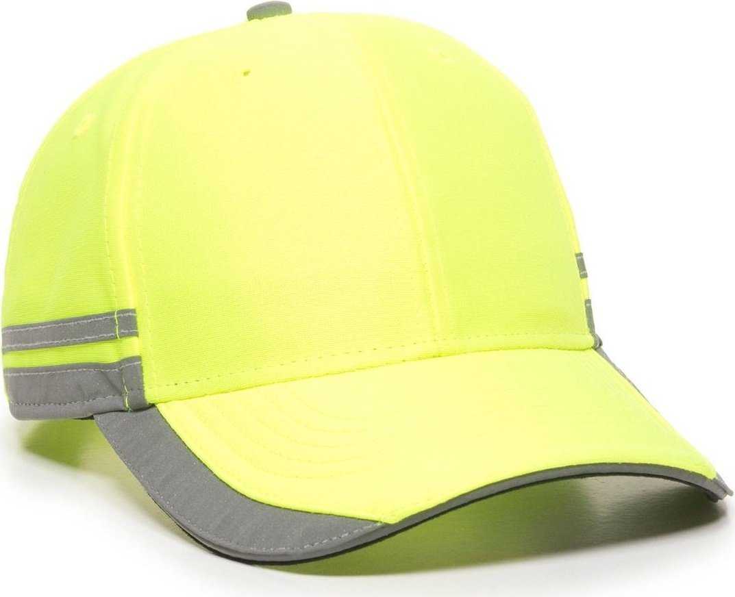 OC Sports SAF-201 Adjustable Cap - Safety Yellow - HIT a Double - 1