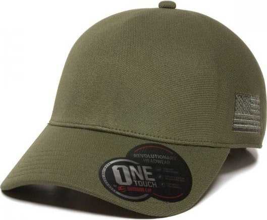 OC Sports STRIKE Flexible Fitting Cap - Olive - HIT a Double - 1