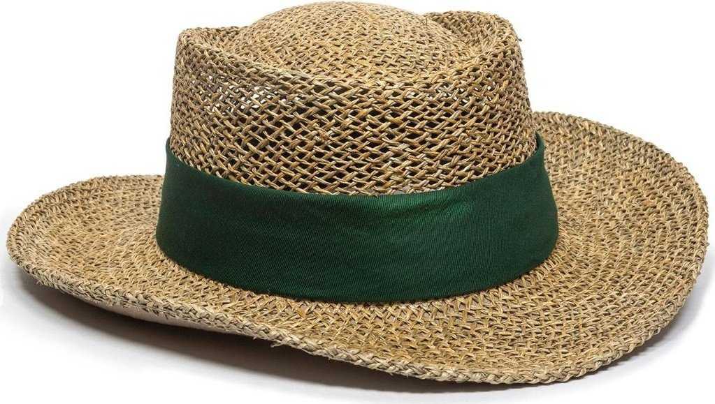 OC Sports STW-100B 2" Removable Chino Twill Hat Band - Dark Green - HIT a Double - 1