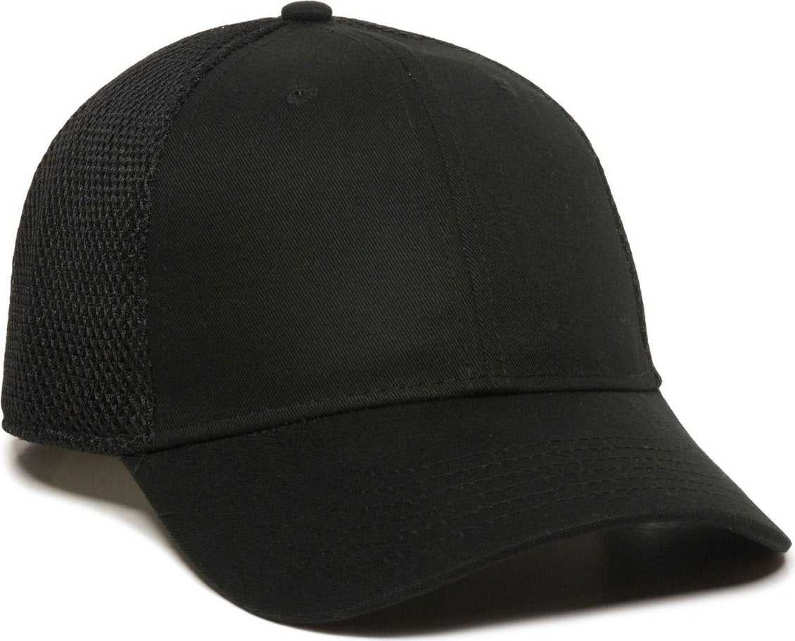 OC Sports SWM-600 Cotton Twill And Mesh Adjustable Cap - Black - HIT a Double - 1