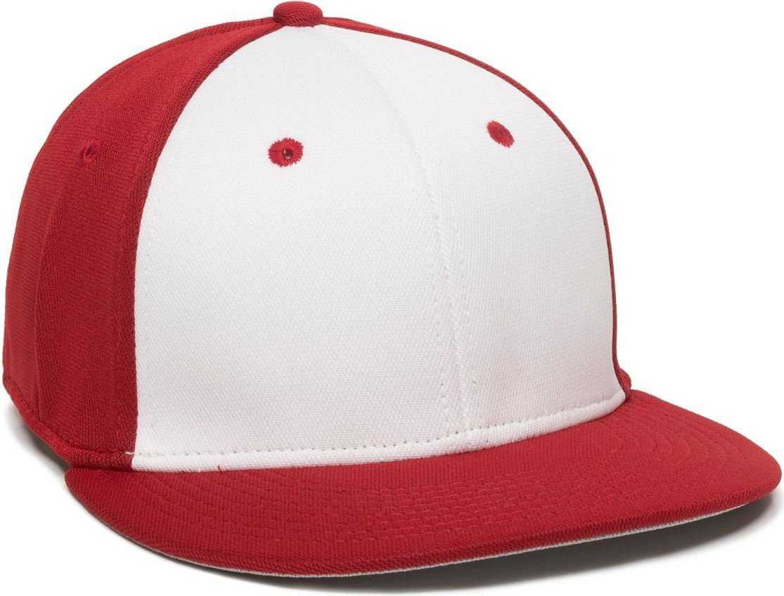 OC Sports TGS1930X Proflex Bamboo Charcoal Flat Visor Cap - Wh Red Red - HIT a Double - 1