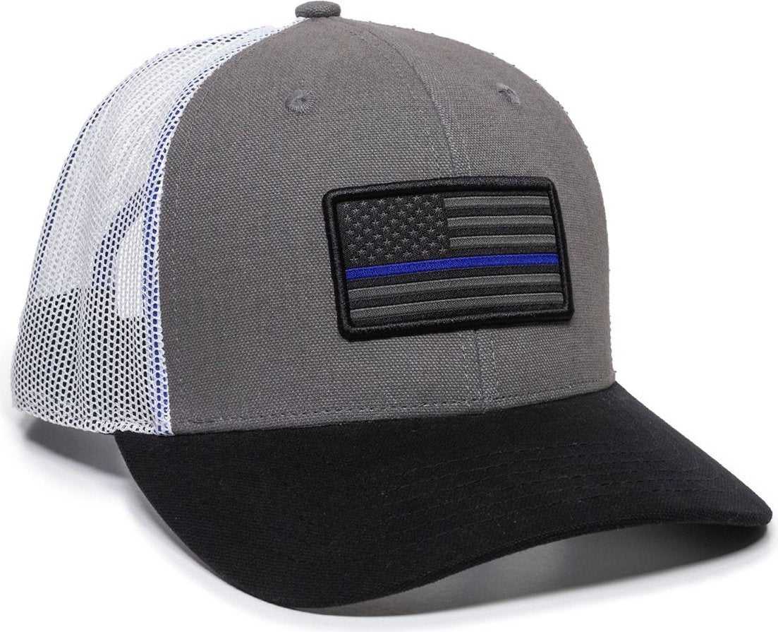 OC Sports USA-150 Heavy Brushed Canvas Cap - Police - HIT a Double - 1