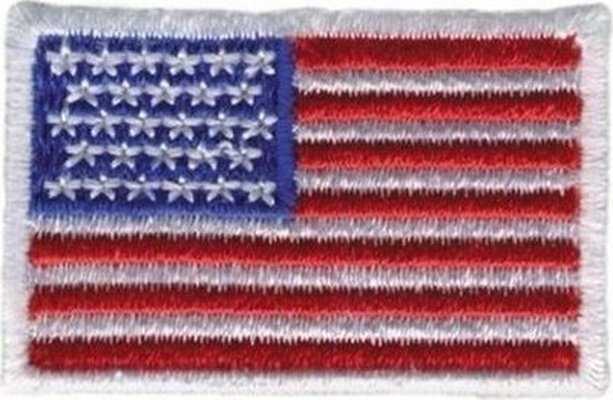 OC Sports US Flag Patch 1 1/2&quot; x 1&quot; - Small - HIT a Double - 1