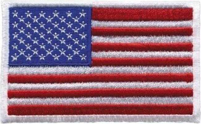 OC Sports US Flag Patch 3 1/2" x 2" - Large - HIT a Double - 1
