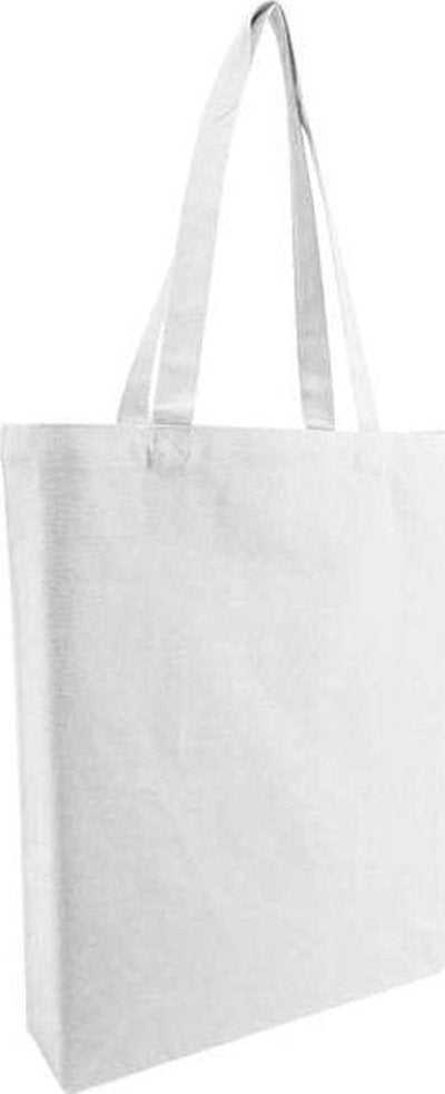 OAD OAD106R Midweight Recycled Gusseted Tote - White - HIT a Double - 1