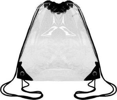 OAD OAD5007 Clear Drawstring Pack - Black - HIT a Double - 1