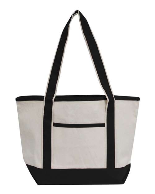 Oad OAD102 Promotional Heavyweight Medium Tote Bag - Natural Black - HIT a Double