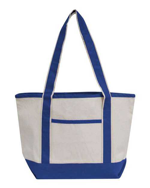 Oad OAD102 Promotional Heavyweight Medium Tote Bag - Natural Royal - HIT a Double