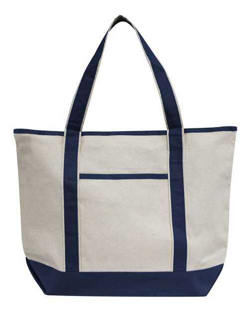 Oad OAD103 Promotional Heavyweight Large Boat Tote - Natural Navy - HIT a Double