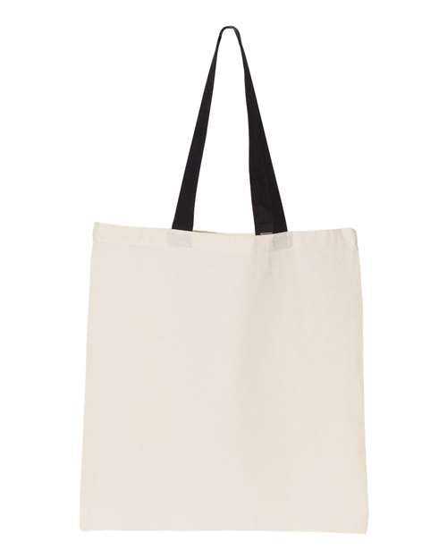 Oad OAD105 Contrast-Color Handle Tote - Natural Black - HIT a Double
