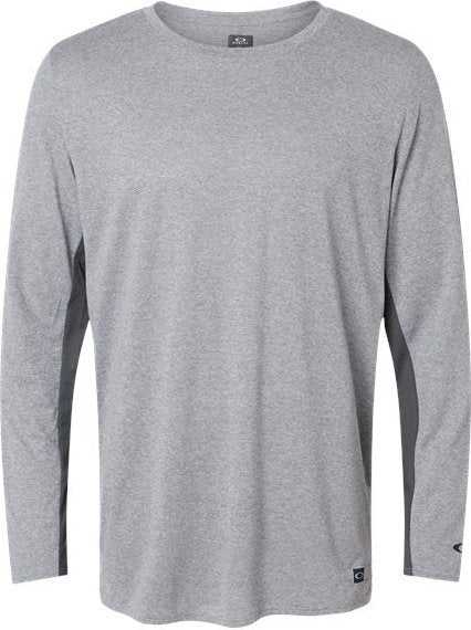 Oakley FOA402992 Team Issue Hydrolix Long Sleeve T-Shirt - New Granite Heather" - "HIT a Double