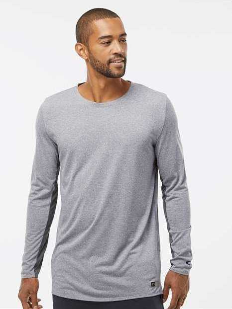 Oakley FOA402992 Team Issue Hydrolix Long Sleeve T-Shirt - New Granite Heather&quot; - &quot;HIT a Double