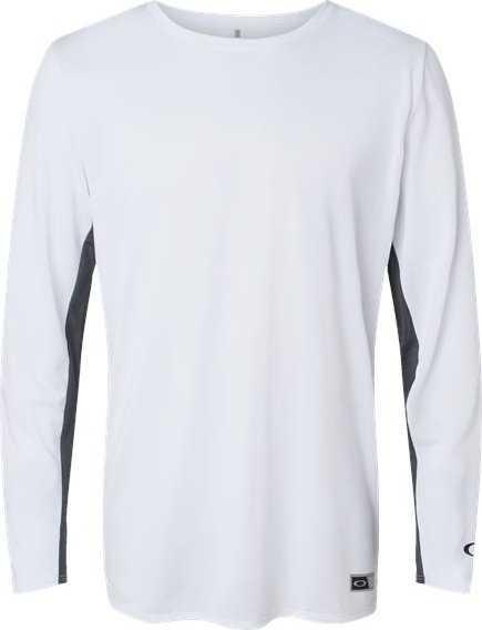 Oakley FOA402992 Team Issue Hydrolix Long Sleeve T-Shirt - White&quot; - &quot;HIT a Double