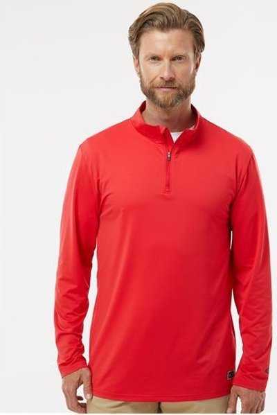 Oakley FOA402997 Team Issue Podium Quarter-Zip Pullover - Team Red" - "HIT a Double