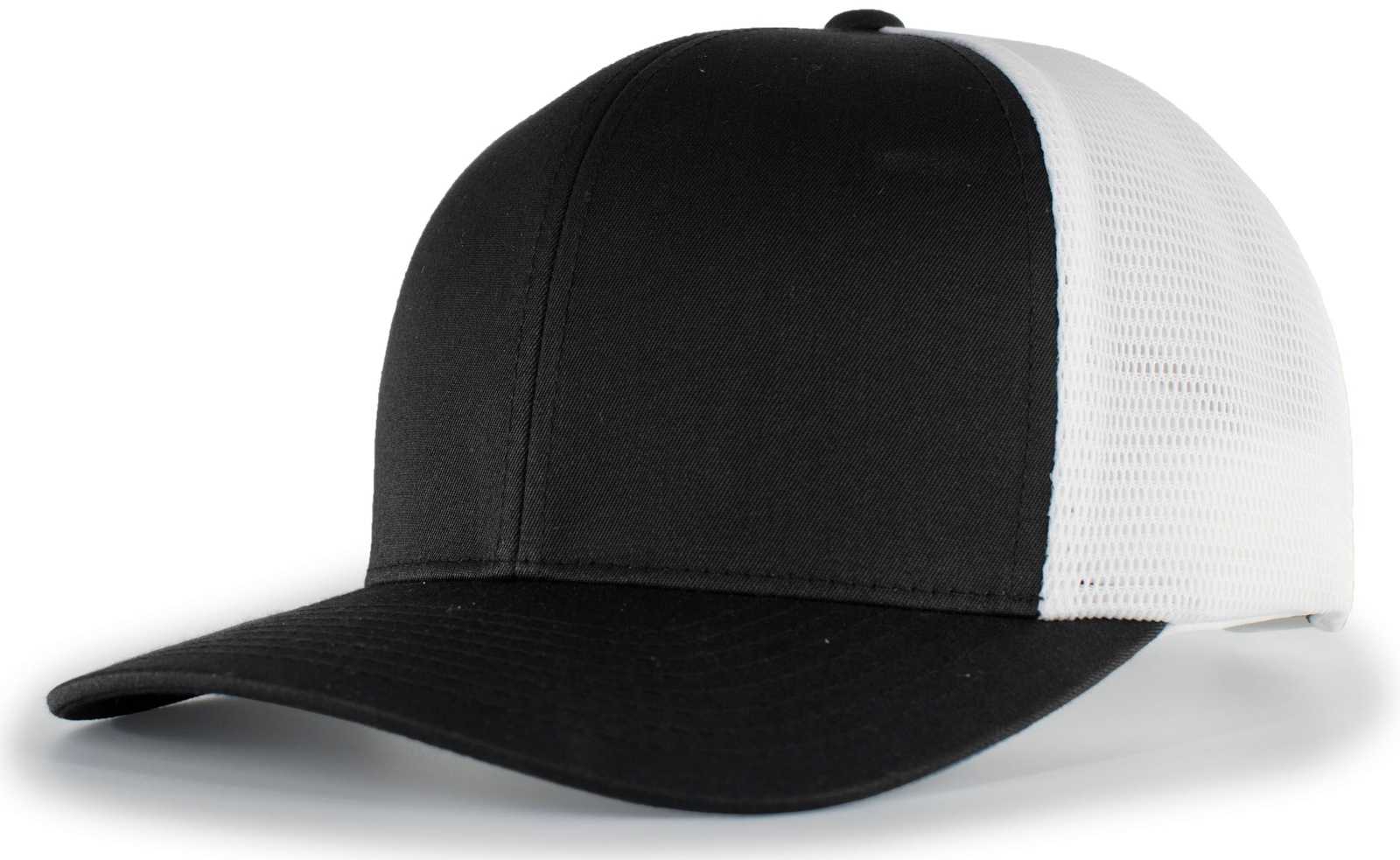 Pacific Headwear P151 Trucker Pacflex Snapback Cap - Black White Black - HIT a Double