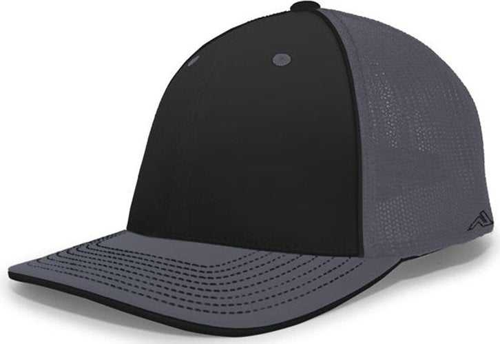 Pacific Headwear 404F Trucker Flexfit Cap - Black Graphite Graphite - HIT a Double