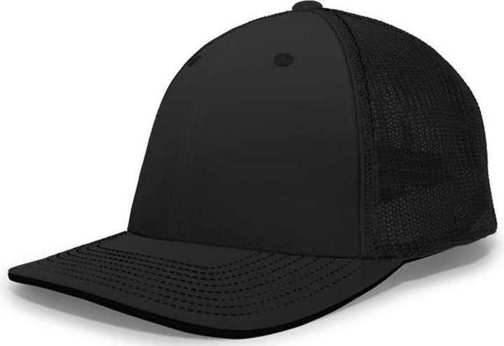 Pacific Headwear 404F Trucker Flexfit Cap - Black - HIT a Double
