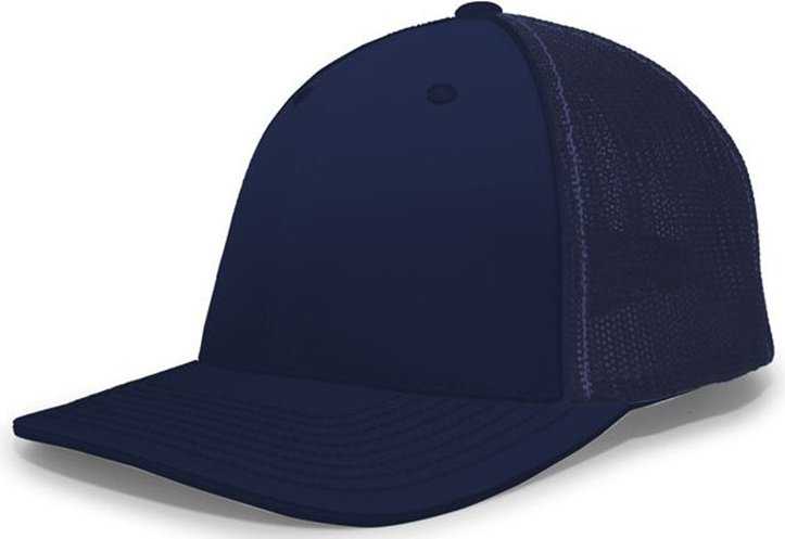 Pacific Headwear 404F Trucker Flexfit Cap - Navy Navy - HIT a Double