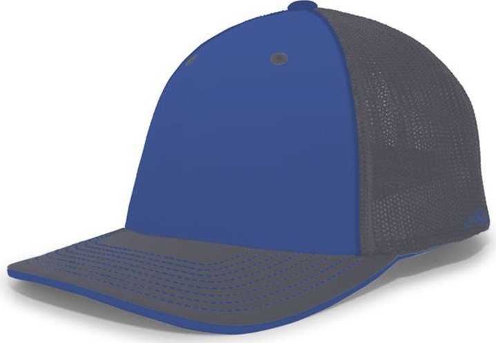 Pacific Headwear 404F Trucker Flexfit Cap - Royal Graphite Graphite - HIT a Double