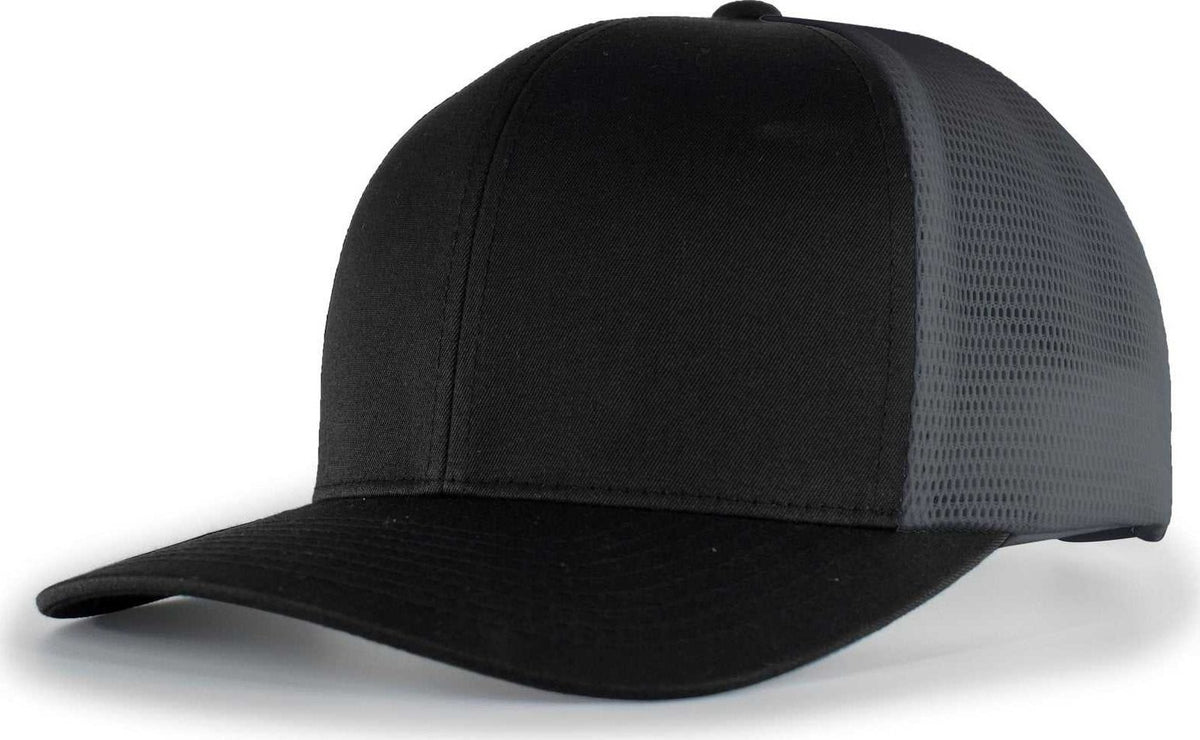 Pacific Headwear P151 Trucker Pacflex Snapback Cap - Black Graphite Black - HIT a Double