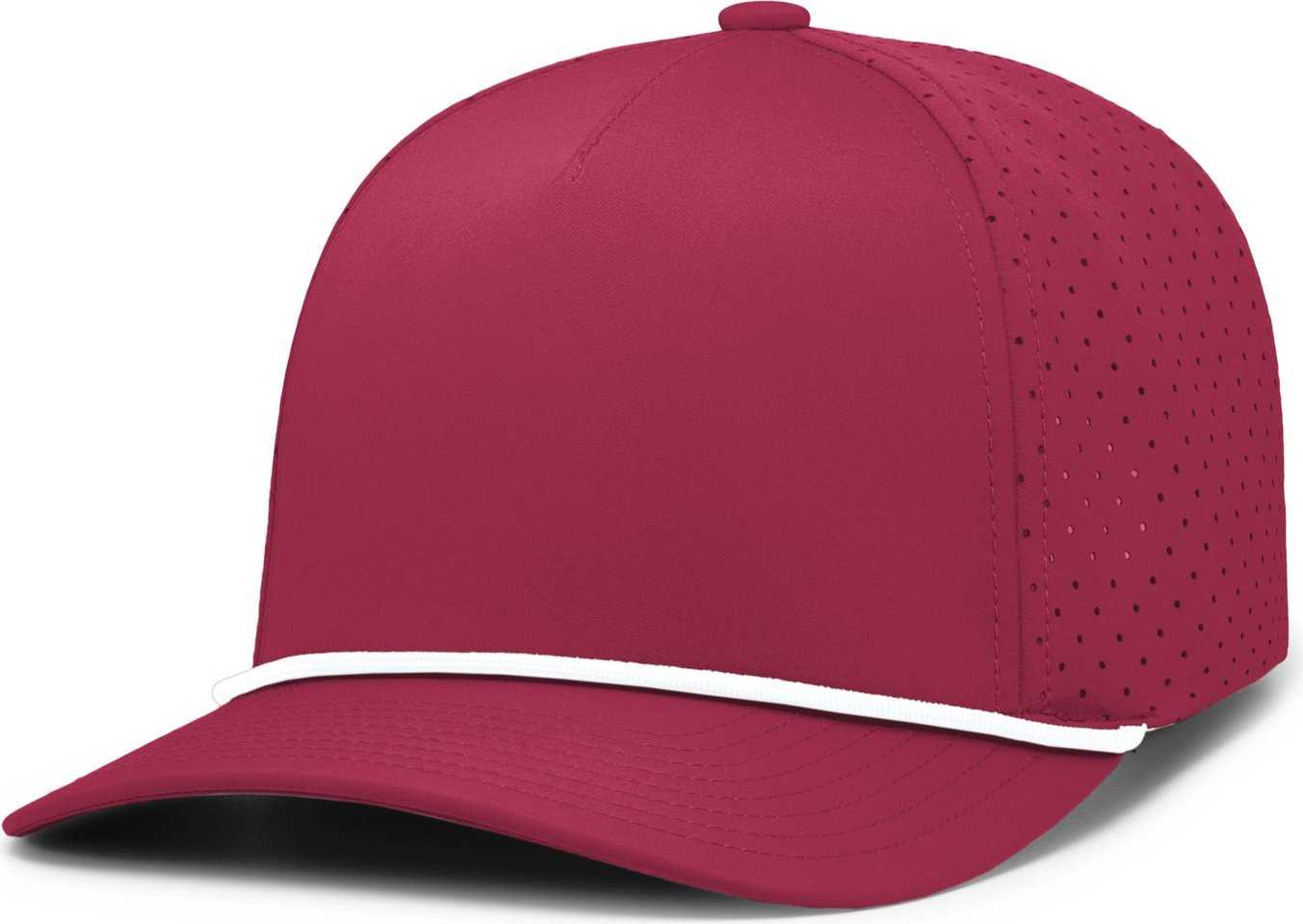 Pacific Headwear P424 Weekender  Perforated Snapback Cap - Berry White - HIT a Double