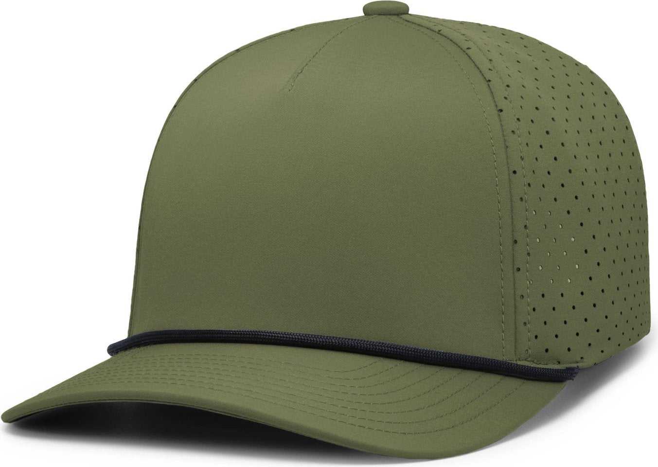 Pacific Headwear P424 Weekender  Perforated Snapback Cap - Moss Blk - HIT a Double